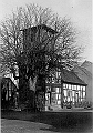 Merkers-Lindenplatz-mit-Feuerwehrturm-und-Armenhaus-1930